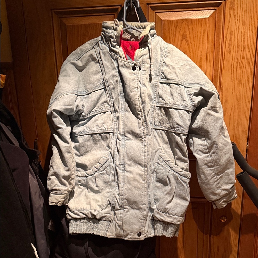British Mist Red and Blue Denim Jacket